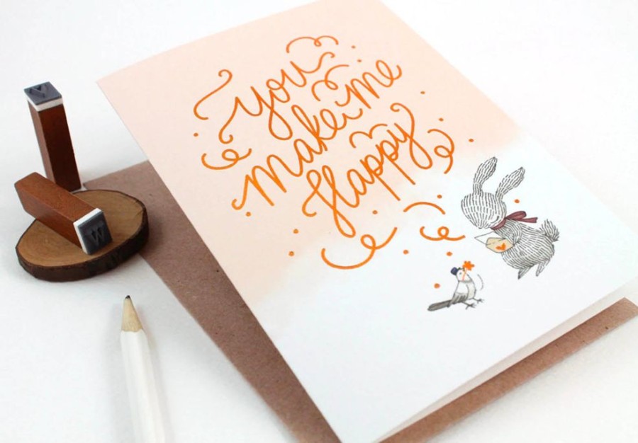 Cards Whimsy Whimsical | You Make Me Happy Card