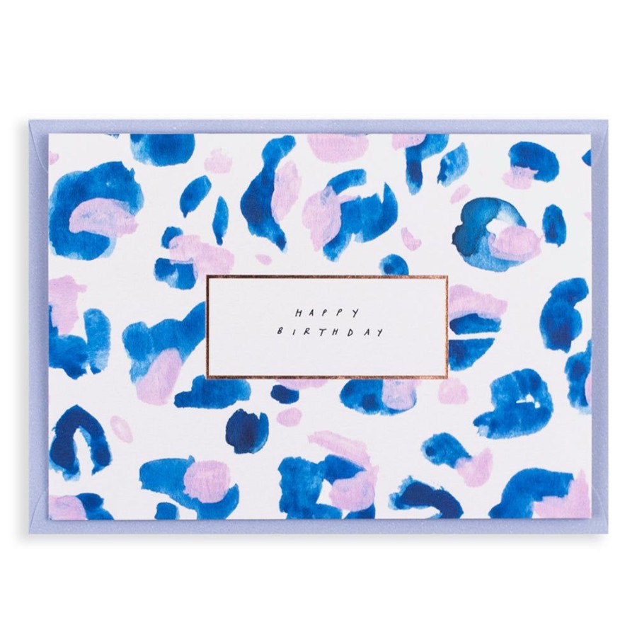 Cards Katie Housley | Happy Birthday Blue Leopard Card