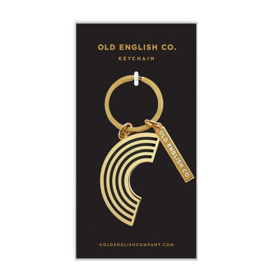 Lifestyle Old English Company | Gold Rainbow Keyring