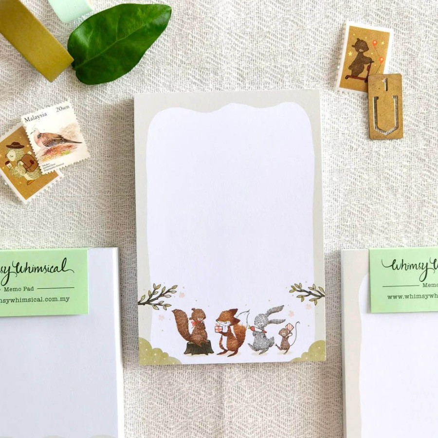 Stationery Whimsy Whimsical | Woodland Animals Memo Pad