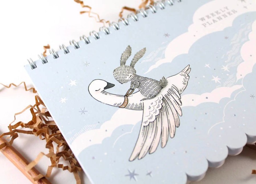 Notebooks & Planners Whimsy Whimsical | Rabbit + Swan Undated Weekly Planner