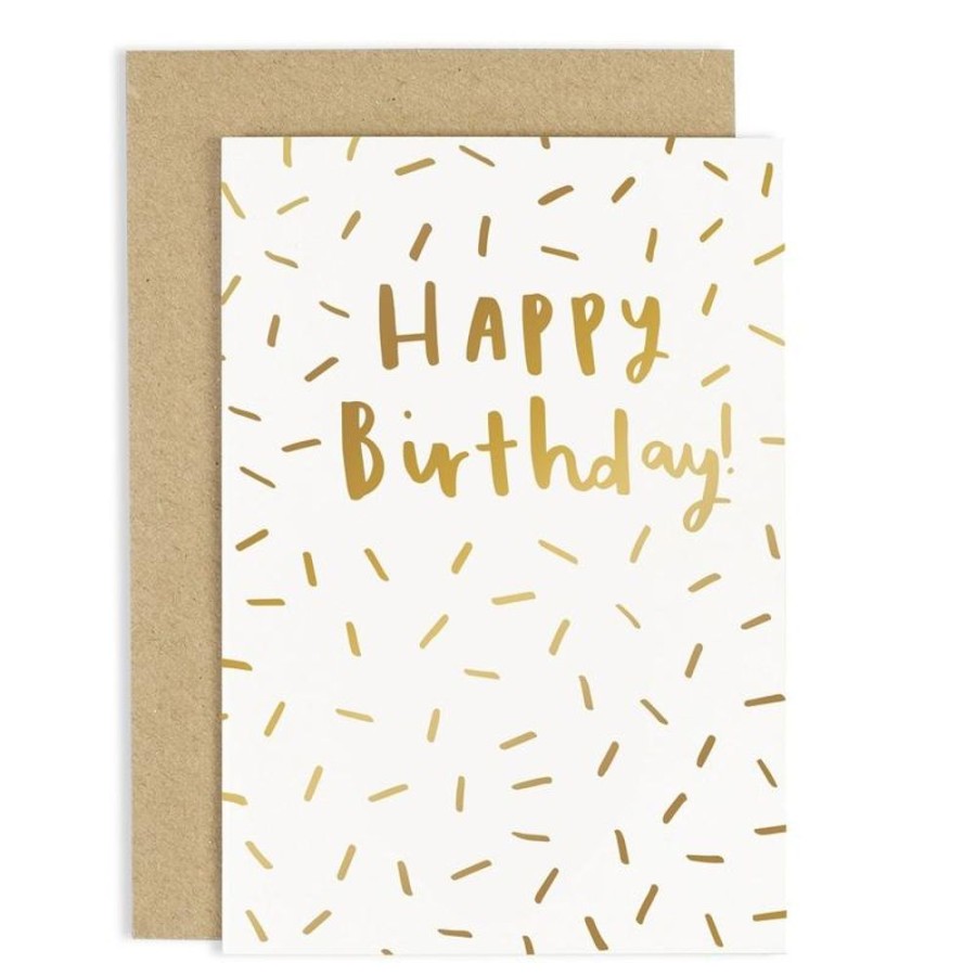 Cards Old English Company | Happy Birthday Confetti Card