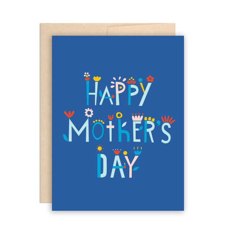 Cards The Beautiful Project | Blue Flower Happy Mother'S Day Card