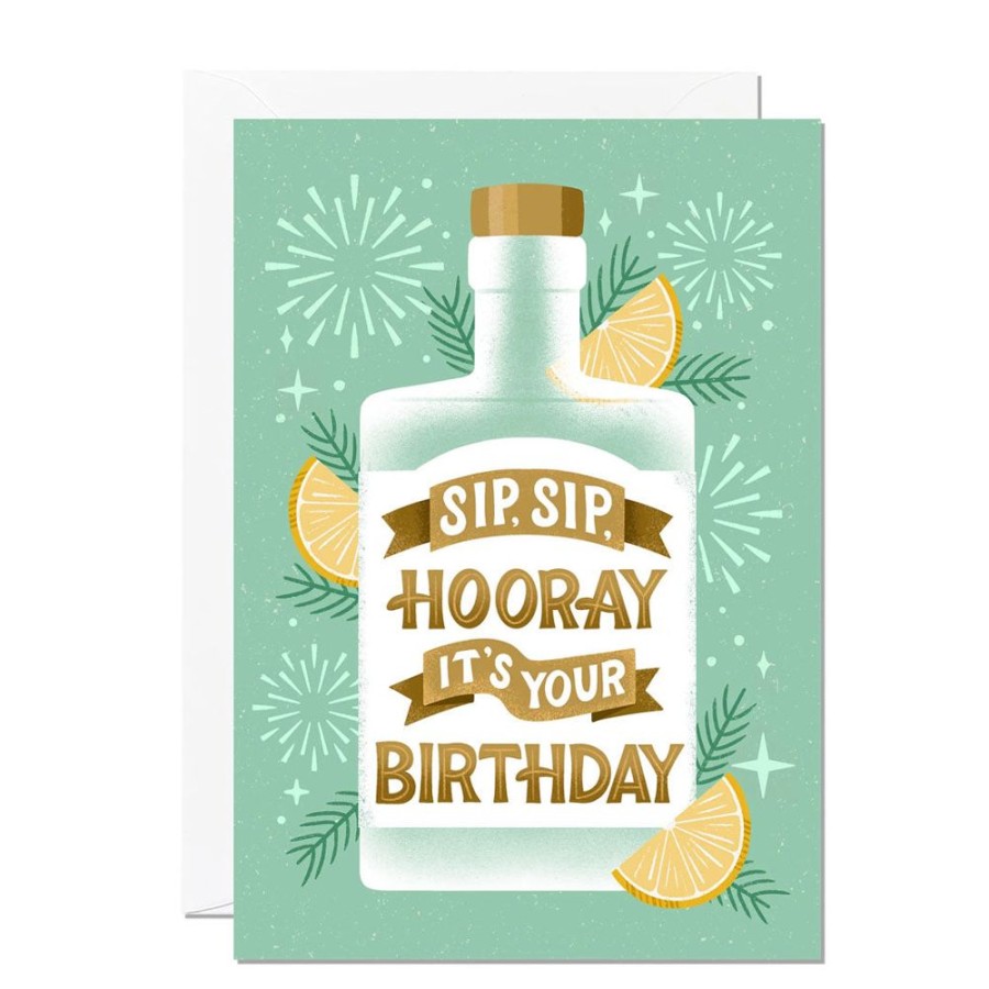 Cards Ricicle Cards | Sip Sip Hooray Birthday Card