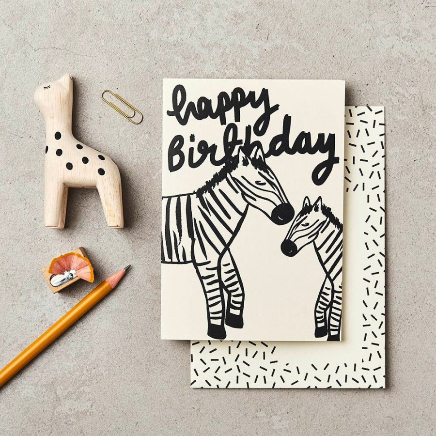 Cards Katie Leamon | Happy Birthday Zebra Card