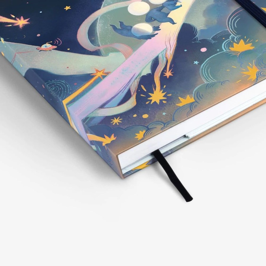 Notebooks & Planners Mossery | Cosmic Adventure Threadbound Notebook With Blank Pages