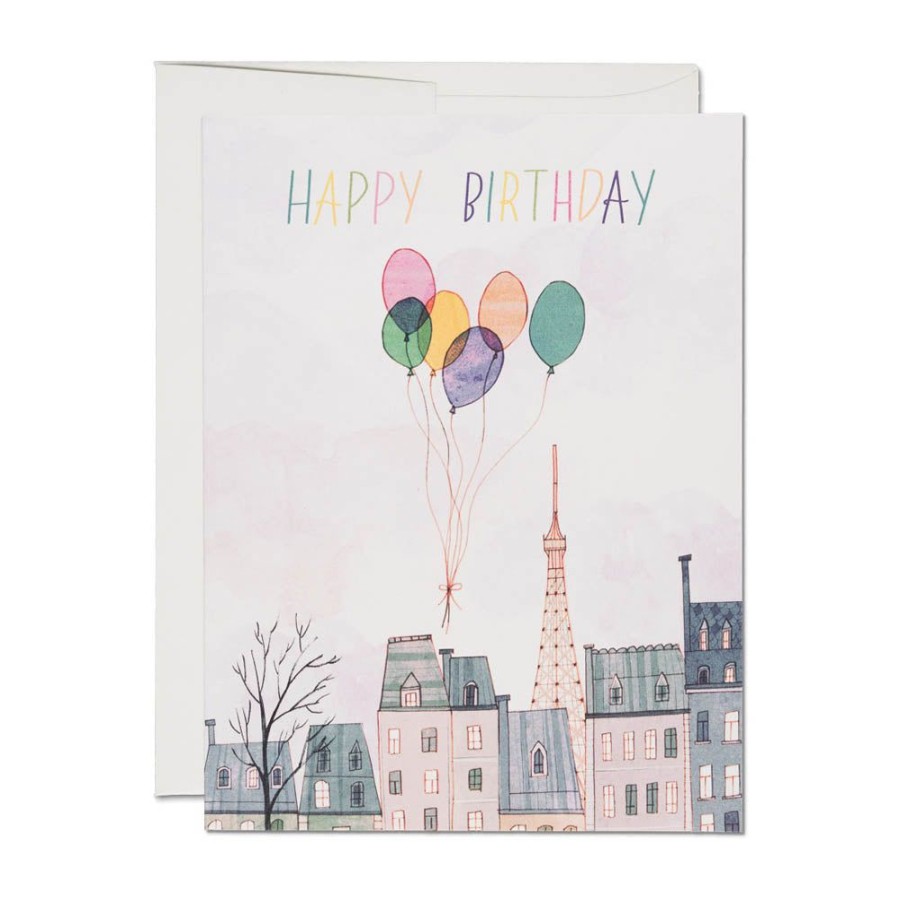 Cards Red Cap Cards | Paris Balloons Birthday Card