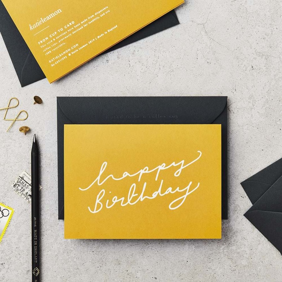 Cards Katie Leamon | Recycled Mustard Birthday Card