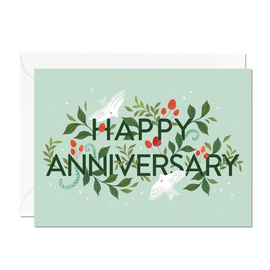 Cards Ricicle Cards | Birds And Foliage Anniversary Card