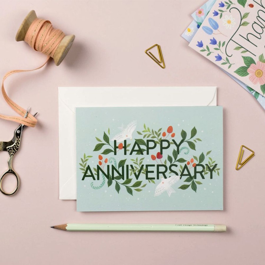 Cards Ricicle Cards | Birds And Foliage Anniversary Card