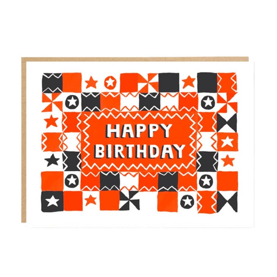 Cards Jade Fisher | Folk Quilt Pattern Birthday Card