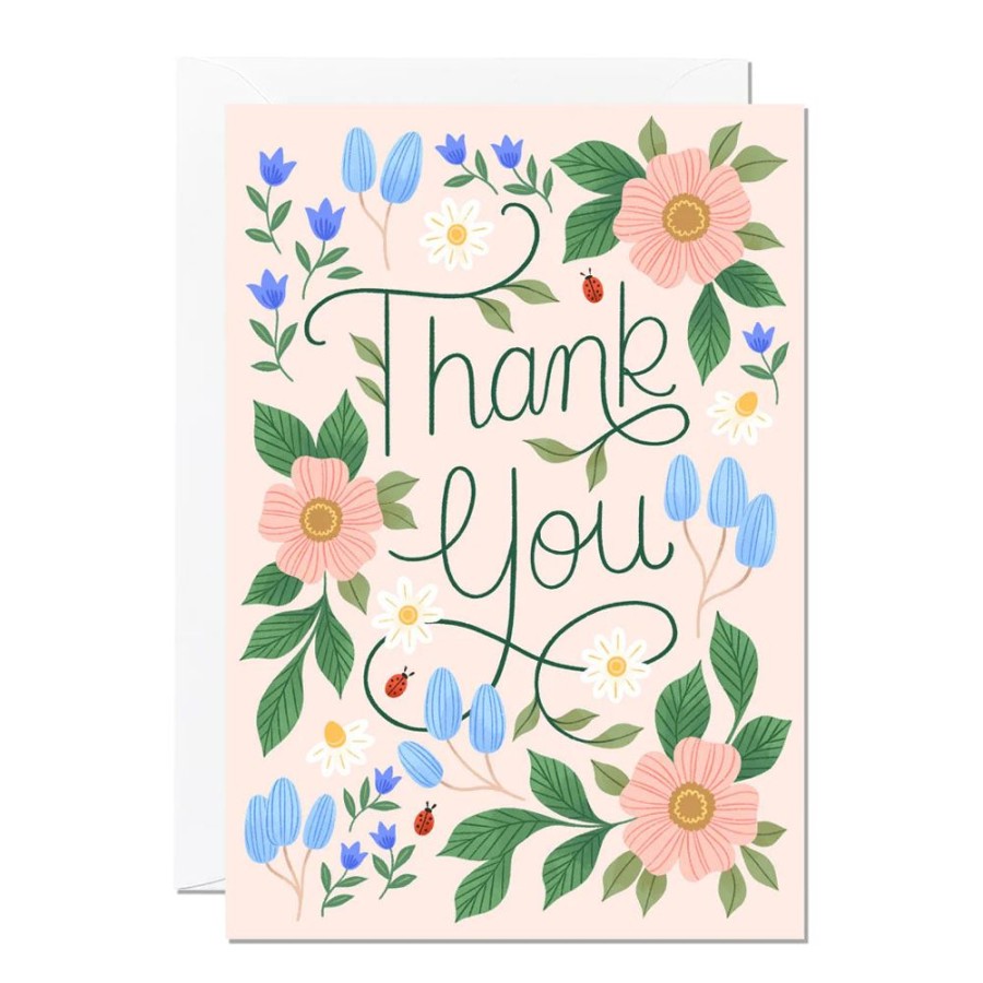 Cards Ricicle Cards | Blooming Florals Thank You Card