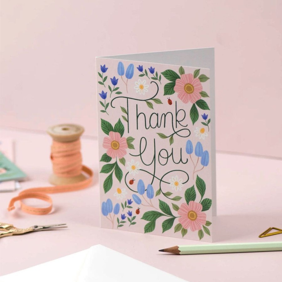 Cards Ricicle Cards | Blooming Florals Thank You Card