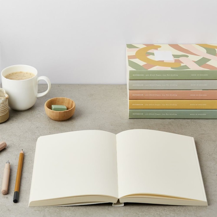 Notebooks & Planners Katie Leamon | Rose Squiggle Lay Flat Notebook