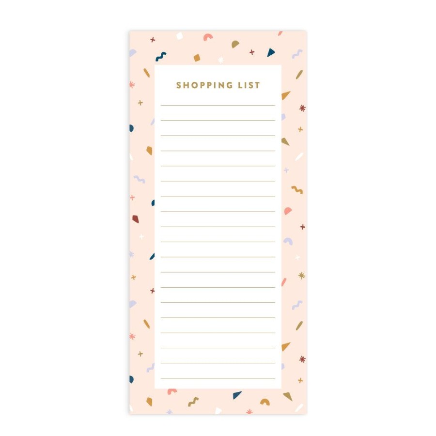 Stationery Fox & Fallow | Confetti Magnet Shopping List Notepad