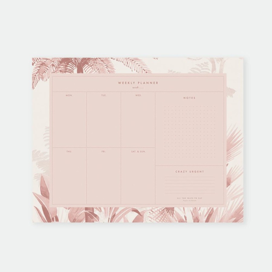 Stationery All the Ways to Say | Pink Forest Weekly Planner Pad