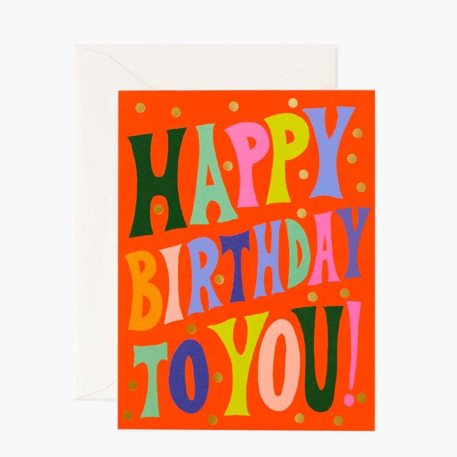 Cards Rifle Paper Co | Groovy Birthday Card