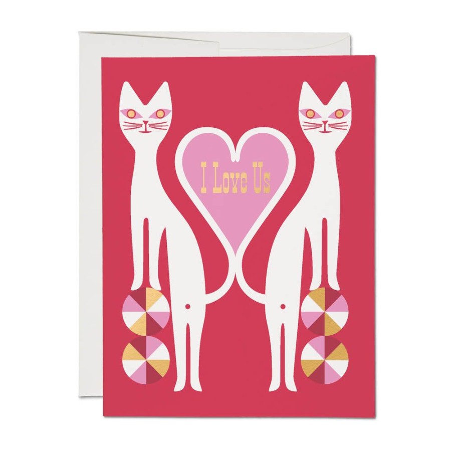 Cards Red Cap Cards | I Love Us Cat Card