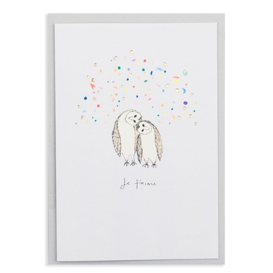 Cards Katie Housley | Je T'Aime Valentine Owls Card