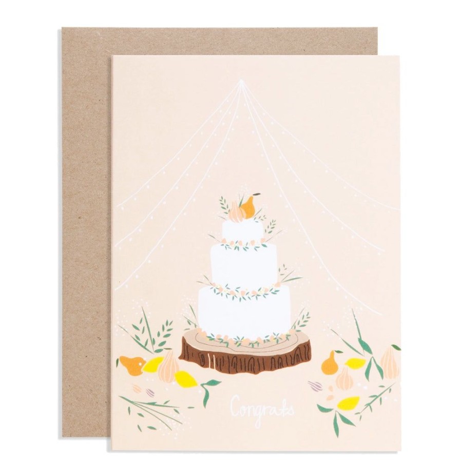 Cards Poketo | Congrats Wedding Cake Card