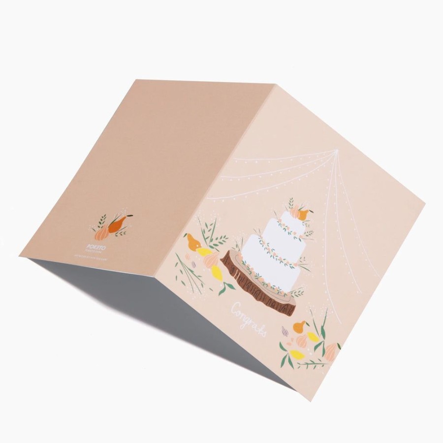 Cards Poketo | Congrats Wedding Cake Card