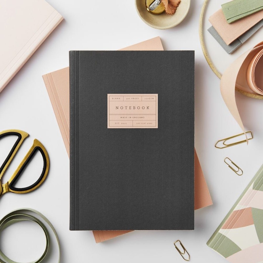 Notebooks & Planners Katie Leamon | Charcoal Lay Flat A5 Notebook