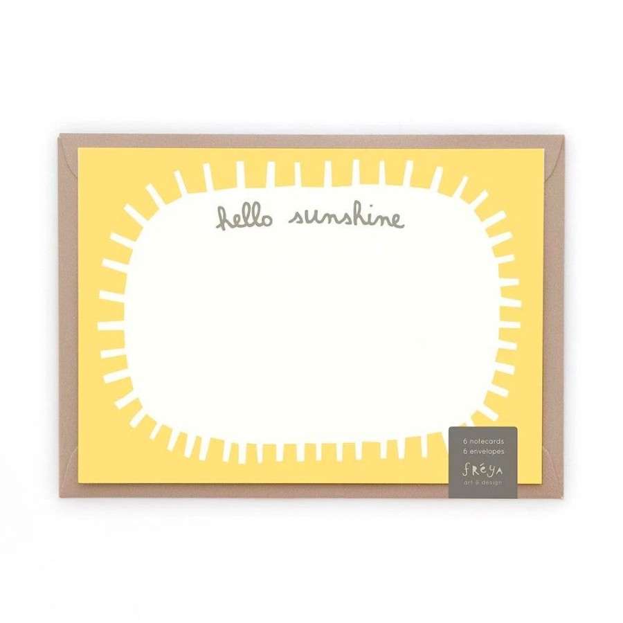 Cards Freya Art & Design | Hello Sunshine Flat Note Cards