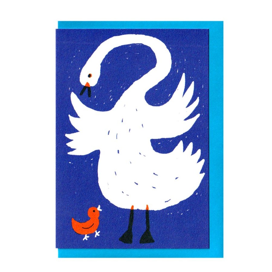 Cards The Printed Peanut | Swan And Cygnet Card