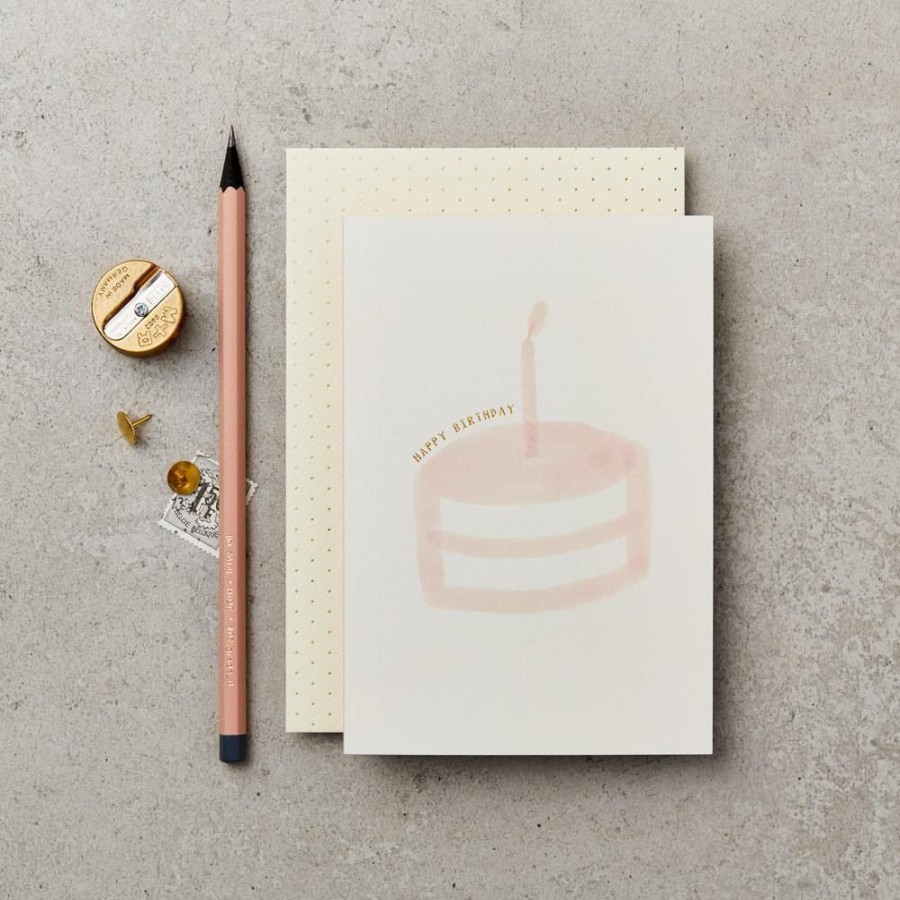 Cards Katie Leamon | Pink Birthday Cake Card