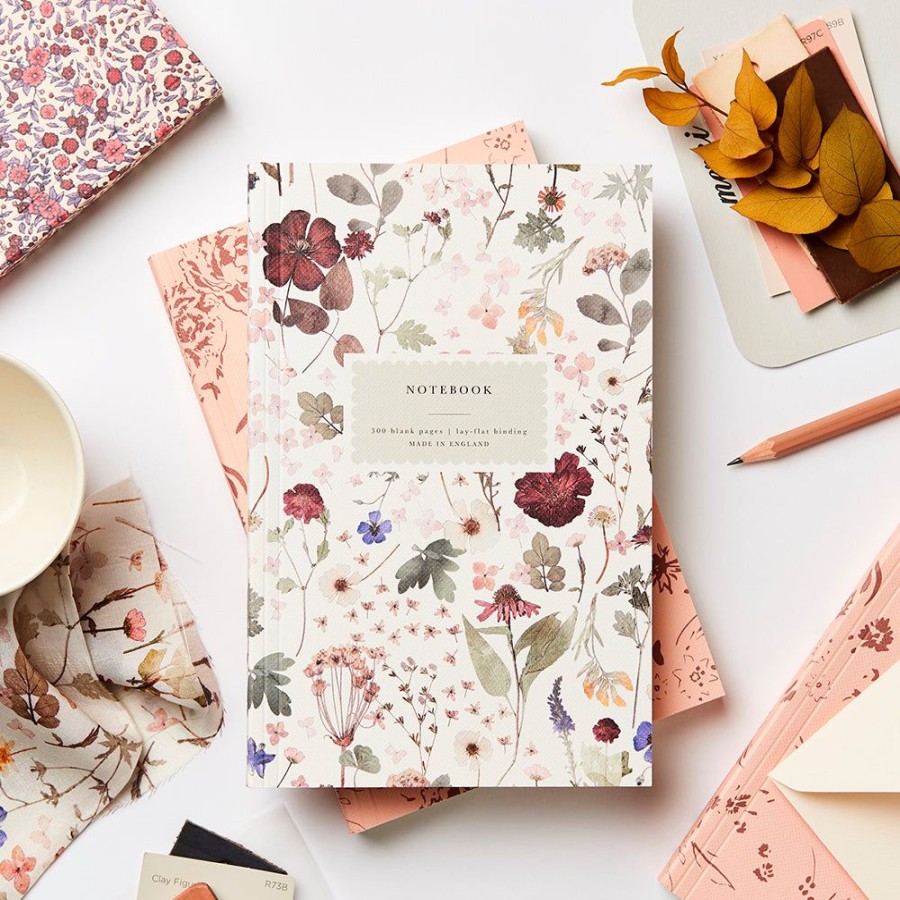 Notebooks & Planners Katie Leamon | Heirloom Pressed Floral Lay Flat Notebook