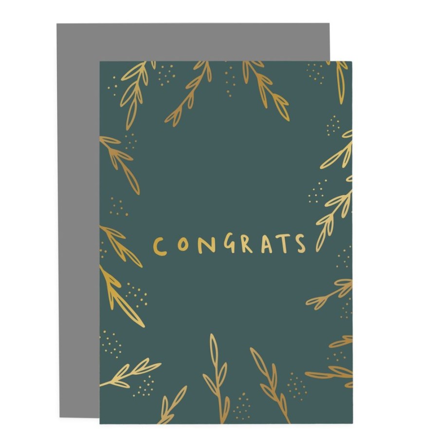 Cards Old English Company | Greenery Congrats Card