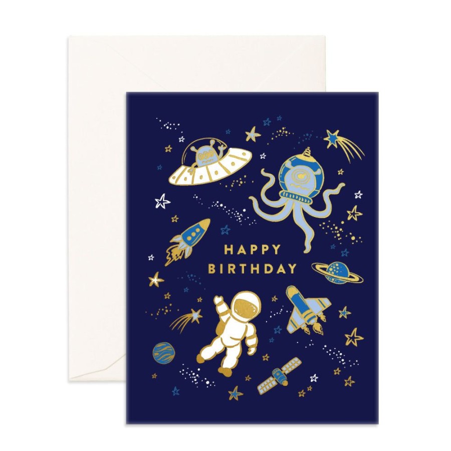 Cards Fox & Fallow | Space Happy Birthday Card