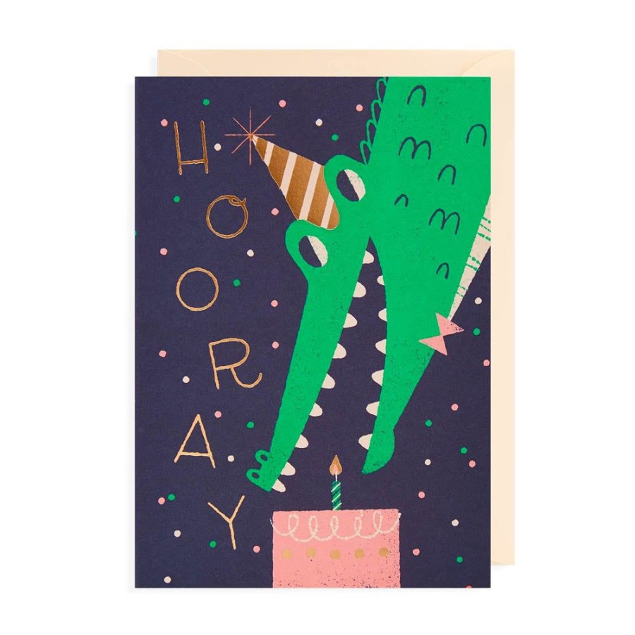 Cards Lagom Design | Hooray Crocodile Birthday Card