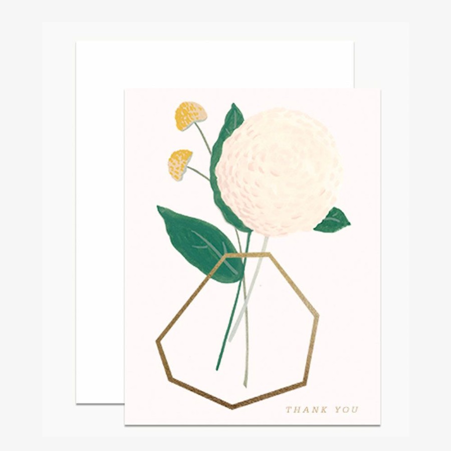 Cards Dear Hancock | Geometric Thank You Vase Card