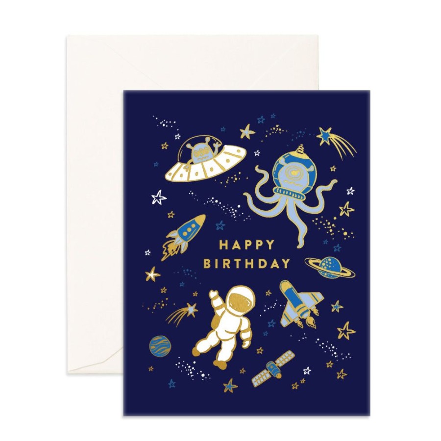 Cards Fox & Fallow | Space Happy Birthday Card