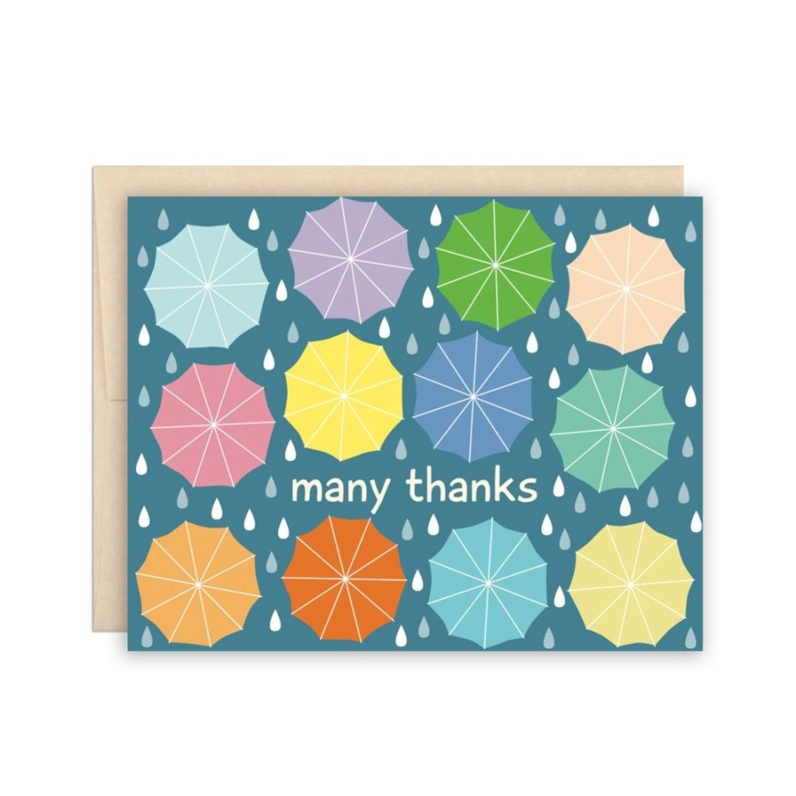 Cards The Beautiful Project | Rainy Day Umbrella Thank You Card