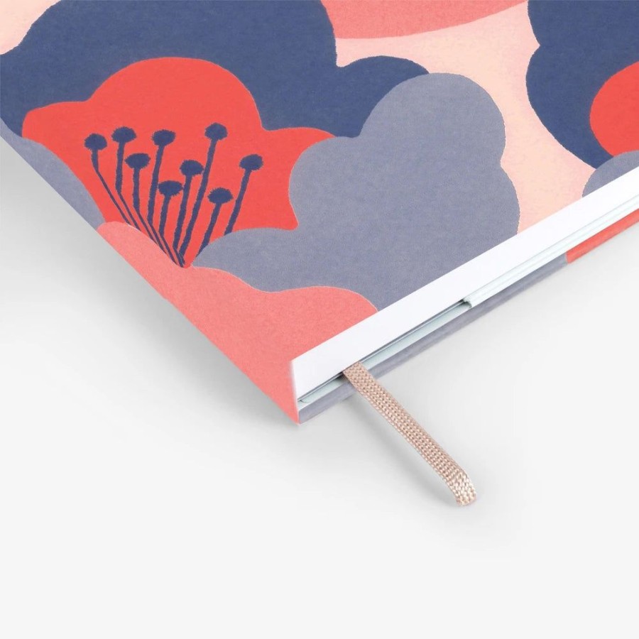 Notebooks & Planners Mossery | Camellia Threadbound Notebook With Dotted Pages