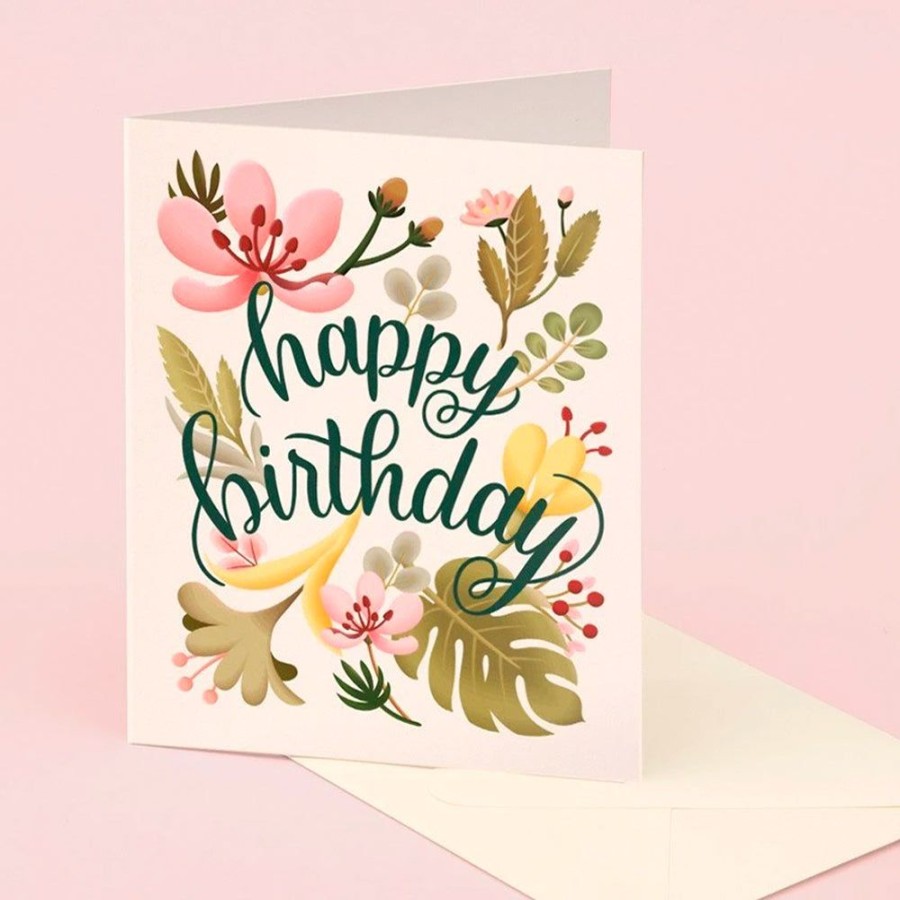 Cards Clap Clap | Tropical Plants Birthday Card