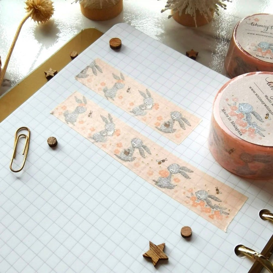 Stationery Whimsy Whimsical | Rabbit Flower Washi Tape