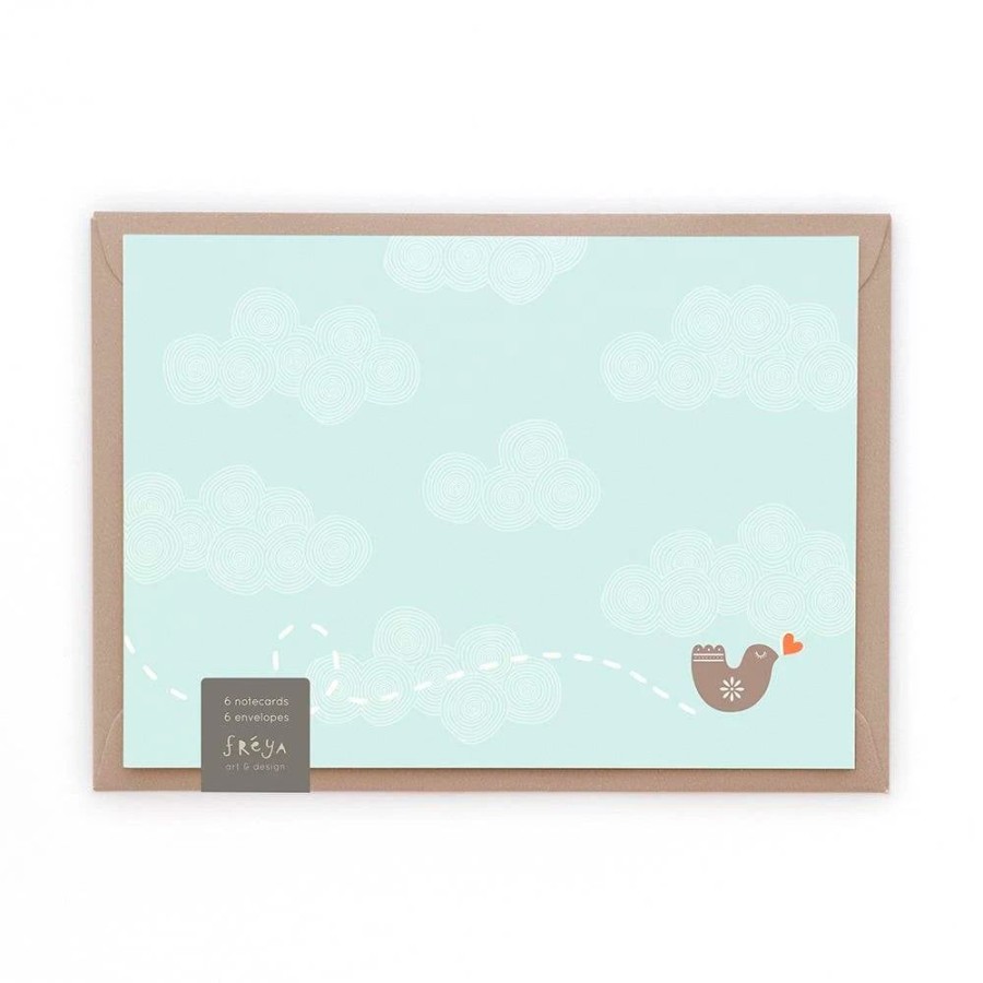 Cards Freya Art & Design | Love Bird Flat Note Cards