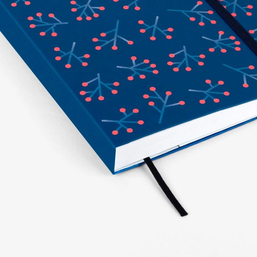 Notebooks & Planners Mossery | Winter Blossom Threadbound Notebook With Lined Pages